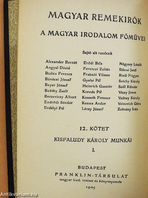 Kisfaludy Károly munkái I.