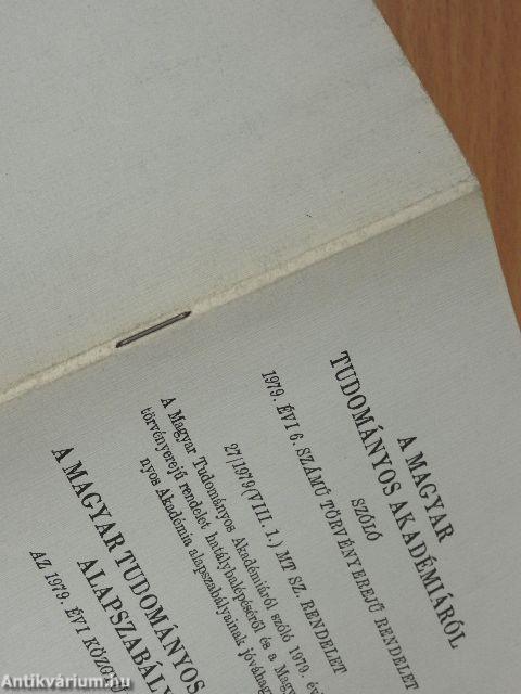 A Magyar Tudományos Akadémia alapszabályai az 1979. évi közgyűlés után