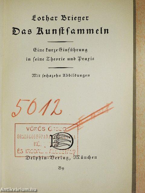 Das Kunstsammeln (gótbetűs)