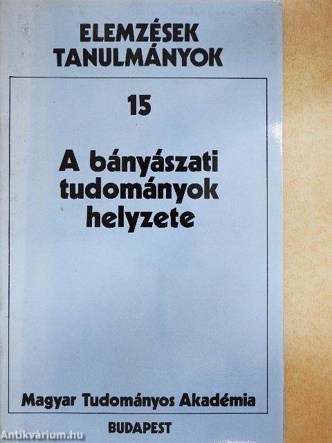 A bányászati tudományok helyzete