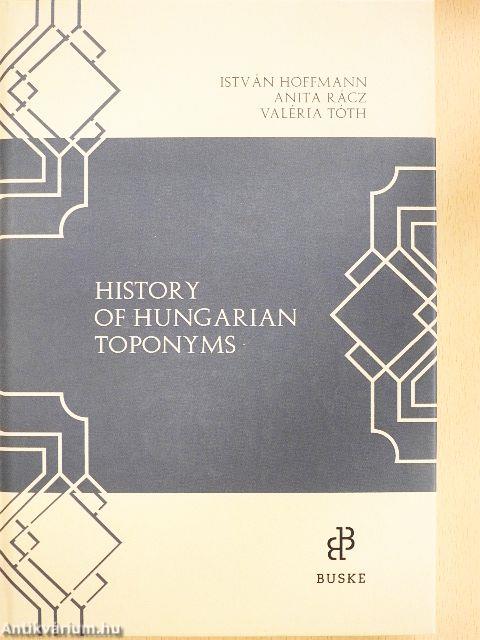 History of Hungarian Toponyms
