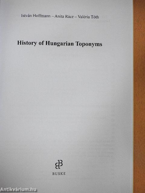 History of Hungarian Toponyms
