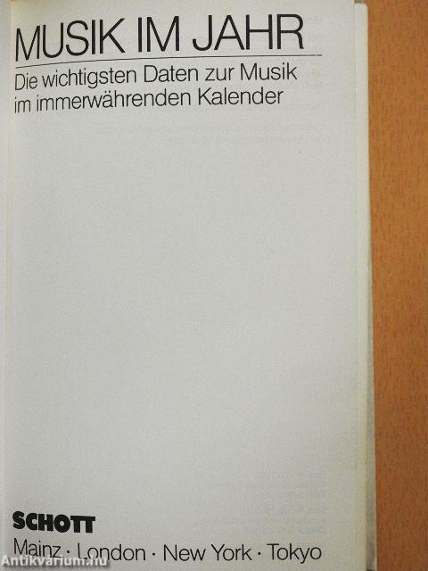 Musik im Jahr (Dr. Eősze László könyvtárából)