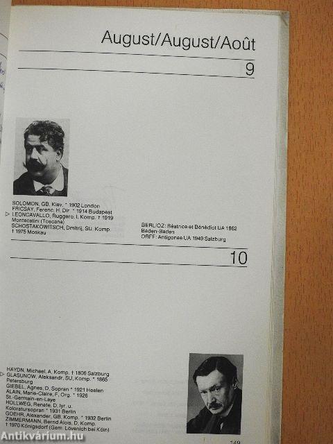 Musik im Jahr (Dr. Eősze László könyvtárából)