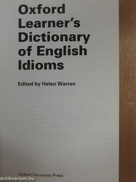 Oxford Learner's Dictionary of English Idioms
