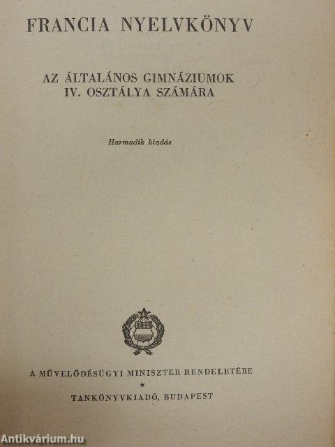 Francia nyelvkönyv IV.