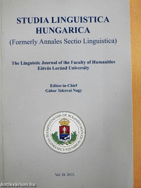 Studia Linguistica Hungarica 2014/28