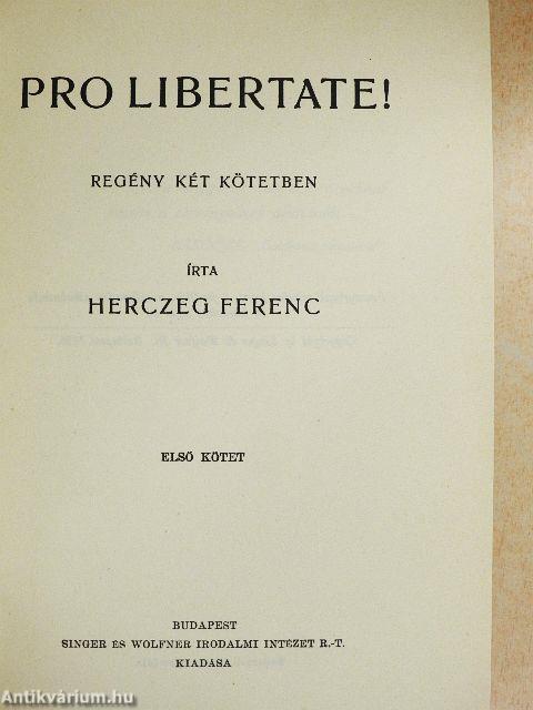 Pro Libertate I-II.