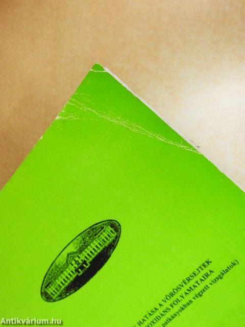 Belső és külső tényezők hatása a vörösvérsejtek lipidperoxidációs és antioxidáns folyamataira