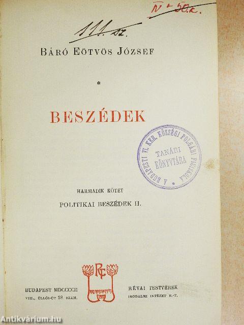 Beszédek III.