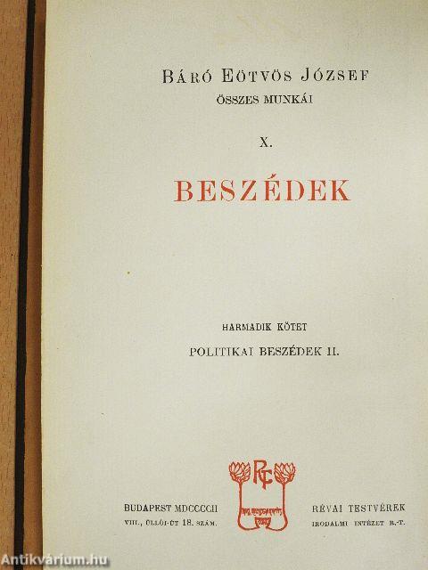 Beszédek III.