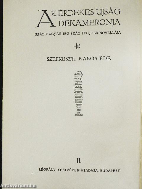 Az Érdekes Ujság Dekameronja II. (töredék)