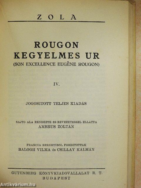 Rougon kegyelmes ur I-IV./Concourt Edmond és Jules