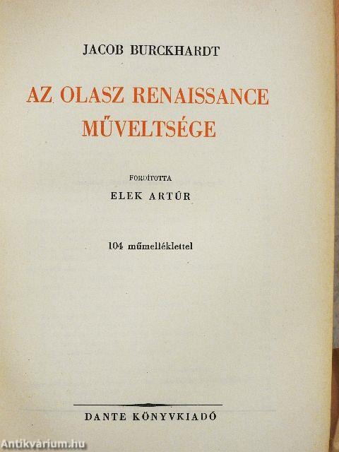 Az olasz renaissance műveltsége