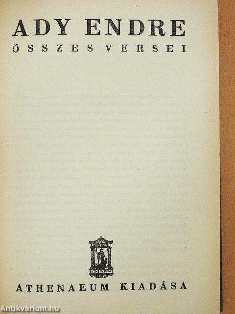Ady Endre összes versei