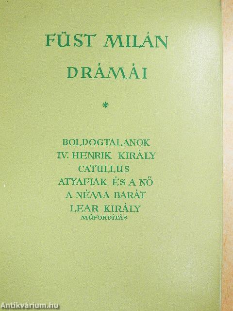 Füst Milán drámái