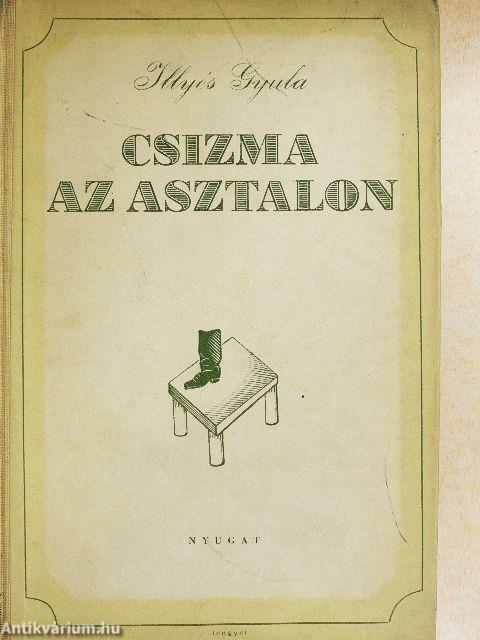 Csizma az asztalon