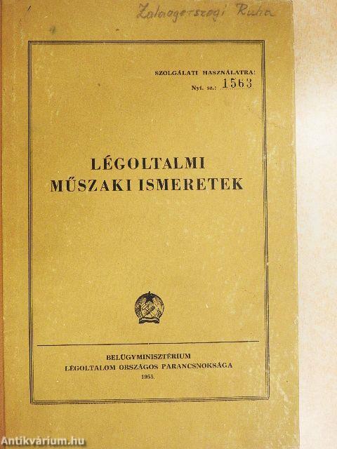 Légoltalmi műszaki ismeretek