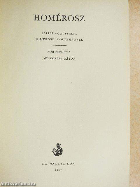 Íliász/Odüsszeia/Homéroszi költemények