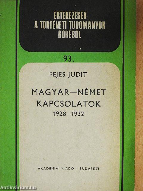Magyar-német kapcsolatok 1928-1932