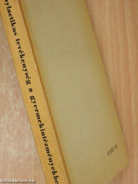 Prophylactikus tevékenység a gyermekintézményekben