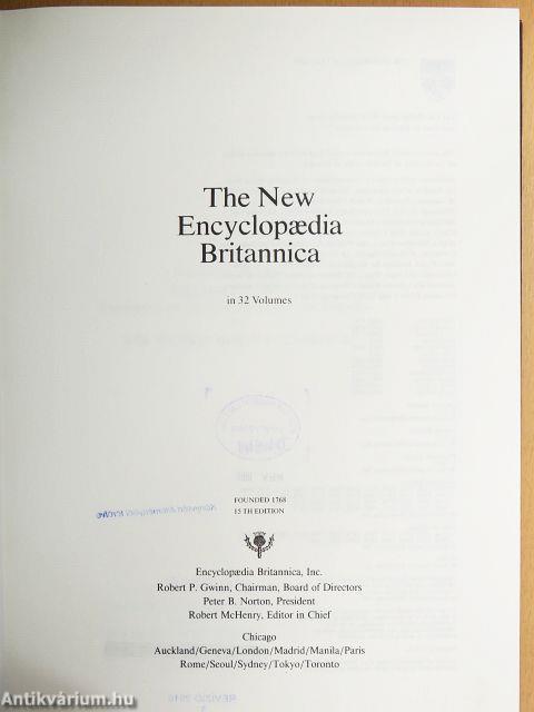 The New Encyclopaedia Britannica Volume 1-29./Index I-II./Britannica World Data 1993./Propaedia Outline of Knowledge