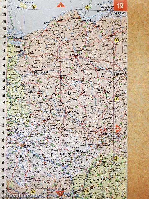 Európa és Magyarország autósatlasza