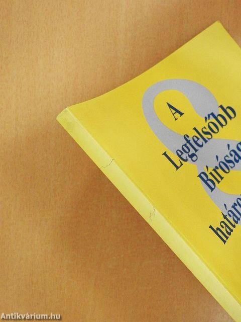 A Legfelsőbb Bíróság határozatainak hivatalos gyűjteménye 2009/1.