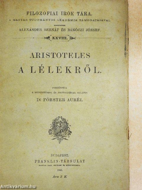 Aristoteles a lélekről