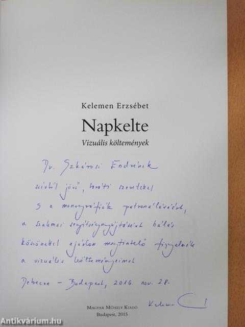 Napkelte (dedikált példány)