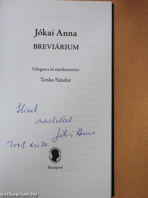 Breviárium (dedikált példány)