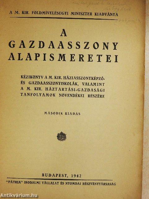 A gazdaasszony alapismeretei