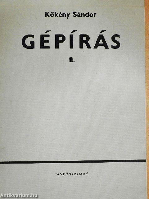 Gépírás II.