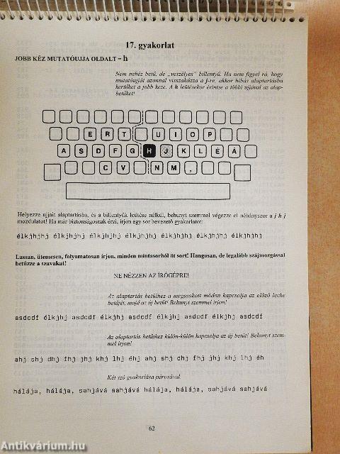 Önállóan megtanulom a gépírást és a számítógépes szövegszerkesztést
