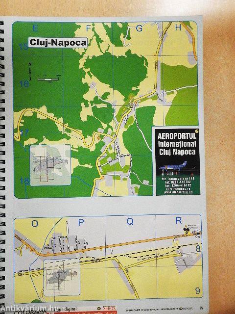 Románia Kolozs megye atlasz