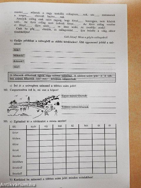 Helyesírási gyakorlatok