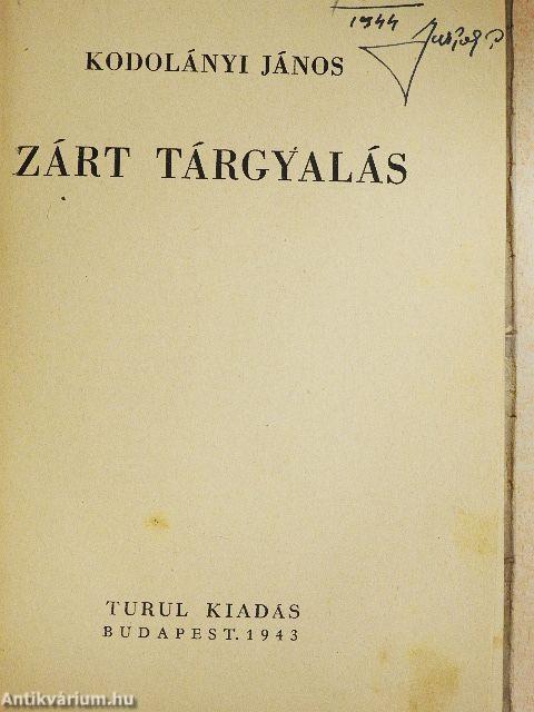 Zárt tárgyalás