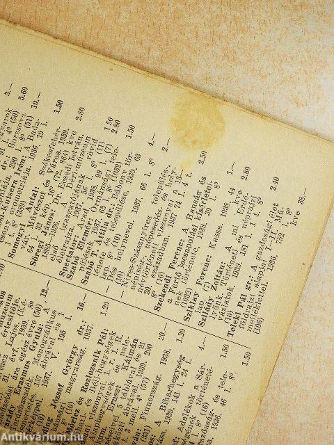 Irodalmi tájékoztató 1937-1940