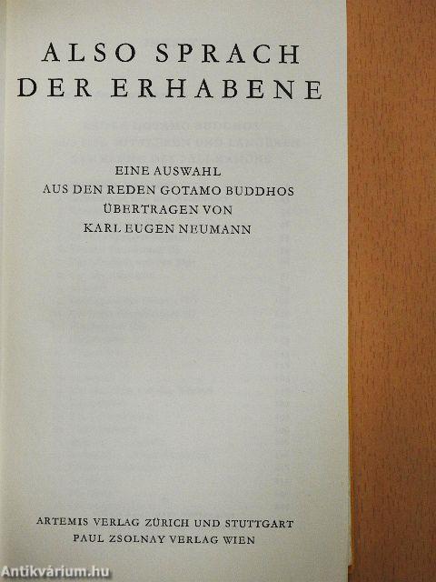 Also Sprach der Erhabene