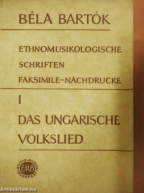 Ethnomusikologische Schriften Faksimile-Nachdrucke I-IV.
