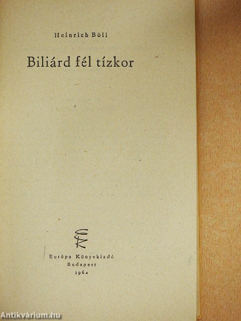 Biliárd fél tízkor