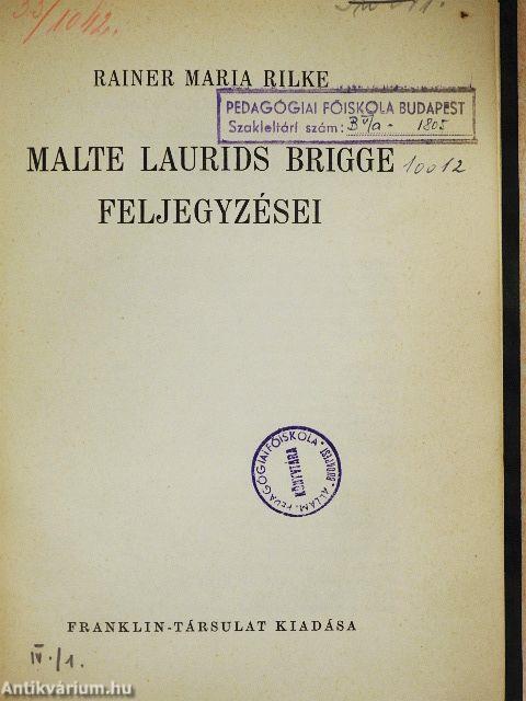 Malte Laurids Brigge feljegyzései