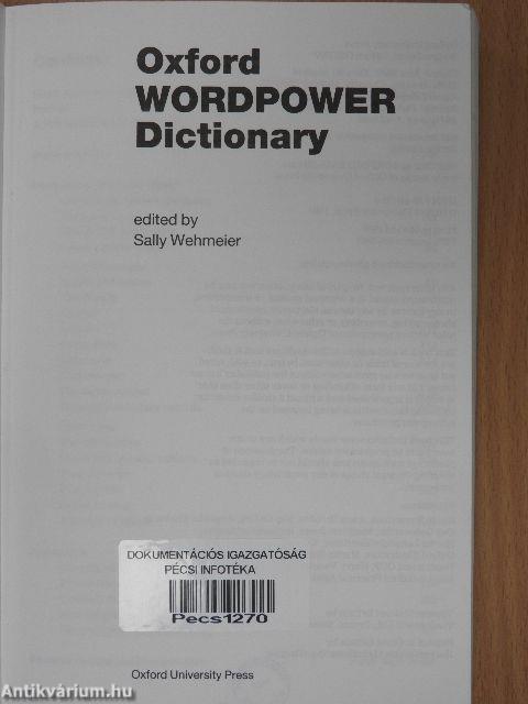 Oxford Wordpower Dictionary