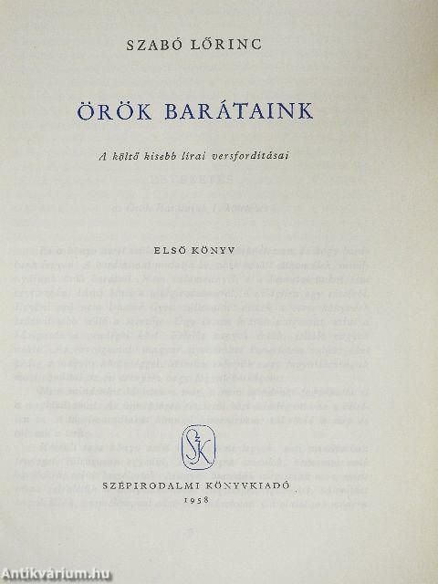 Örök barátaink I. (töredék)