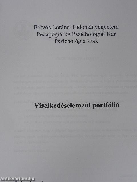 Viselkedéselemzői portfólió