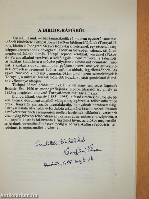 Tornyai János (dedikált példány)