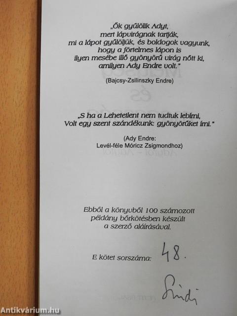 Mélység és magasság (számozott, aláírt példány)