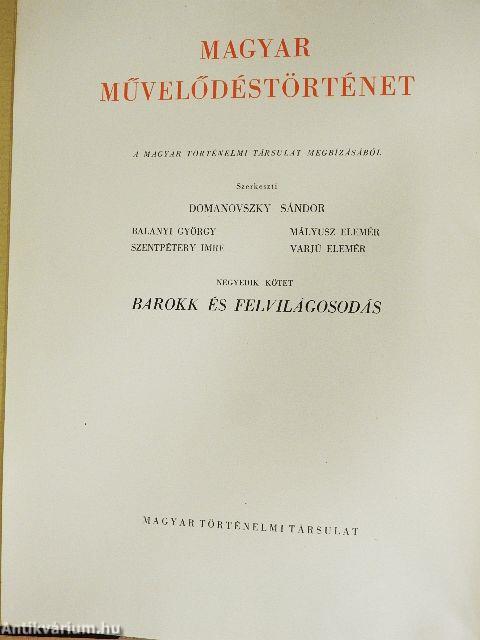 Magyar művelődéstörténet 4.