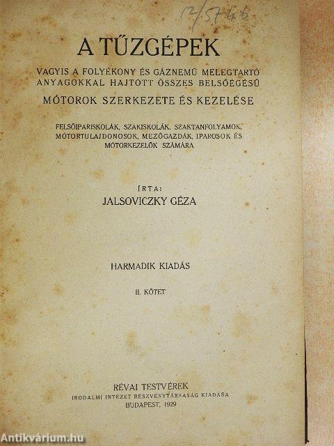 A tűzgépek II. (töredék)