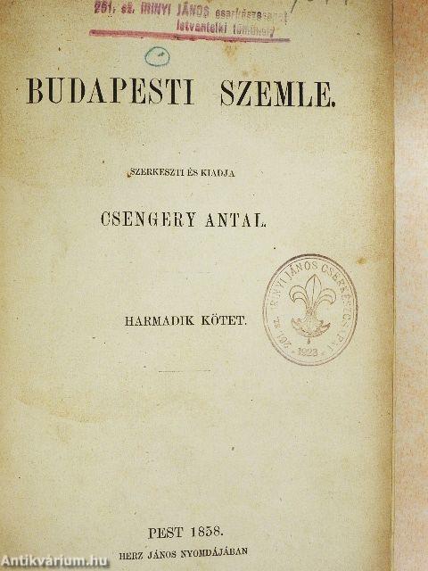 Budapesti Szemle 3. kötet 7-10. szám